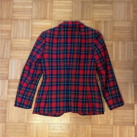 Vintage Pendleton Red Plaid Blazer - Picture 9 of 15